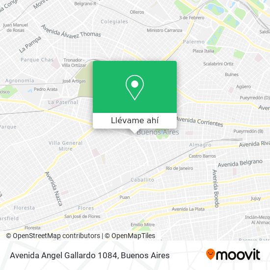 Mapa de Avenida Angel Gallardo 1084
