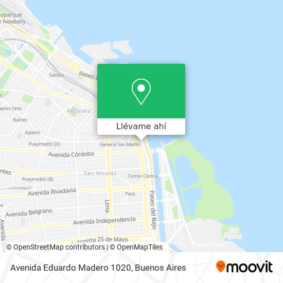 Mapa de Avenida Eduardo Madero 1020