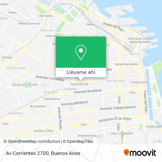 Mapa de Av  Corrientes 2700