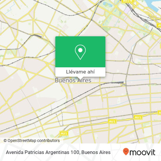 Mapa de Avenida Patricias Argentinas 100