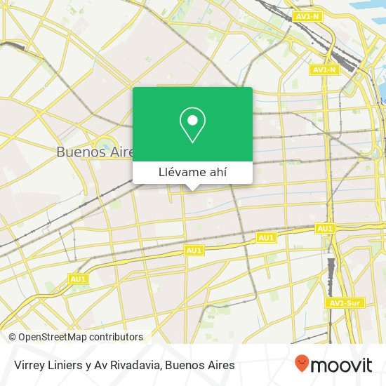 Mapa de Virrey Liniers y Av  Rivadavia