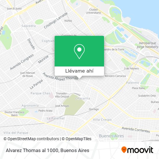 Mapa de Alvarez Thomas al 1000