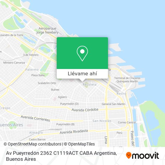 Mapa de Av  Pueyrredón 2362  C1119ACT CABA  Argentina