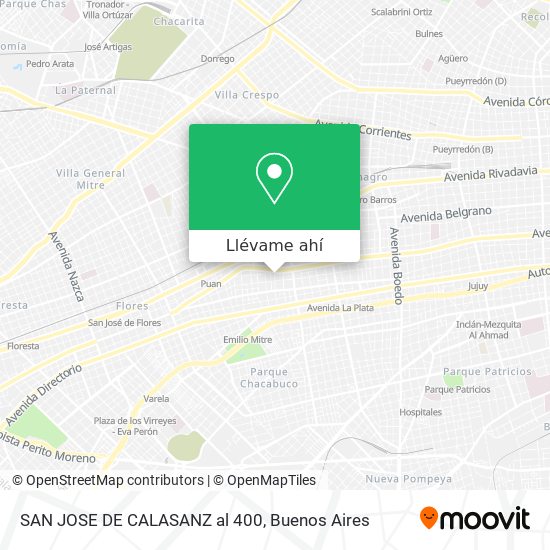 Mapa de SAN JOSE DE CALASANZ al 400