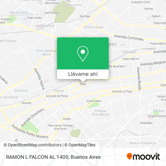 Mapa de RAMON L  FALCON AL 1400