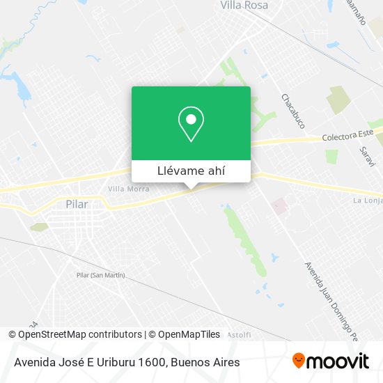 Mapa de Avenida José E  Uriburu 1600