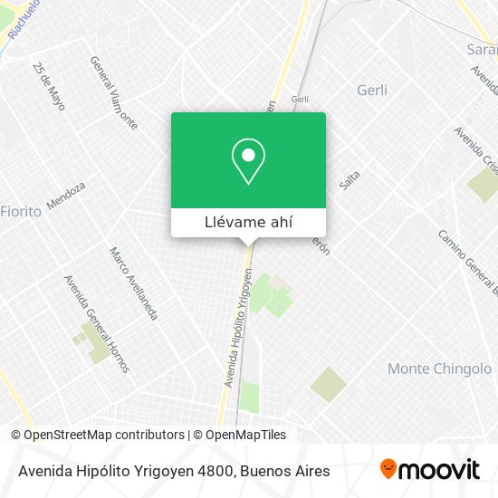 Mapa de Avenida Hipólito Yrigoyen 4800