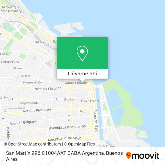 Mapa de San Martín 996  C1004AAT CABA  Argentina