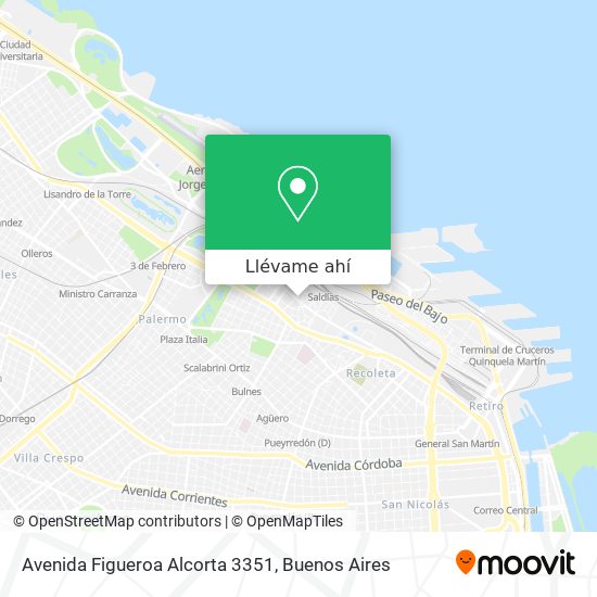 Mapa de Avenida Figueroa Alcorta 3351