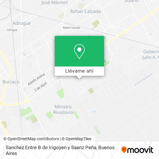 Mapa de Sanchez Entre B de Irigoyen y Saenz Peña