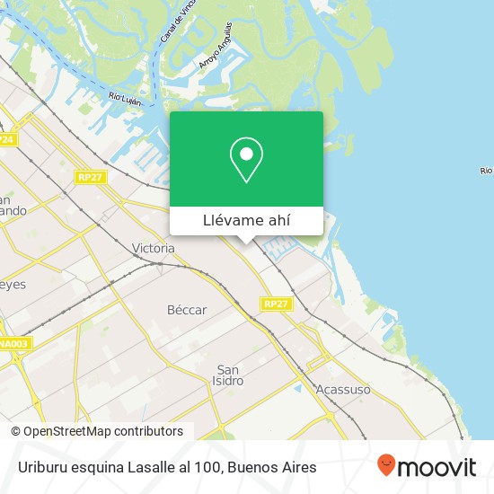 Mapa de Uriburu esquina Lasalle al 100