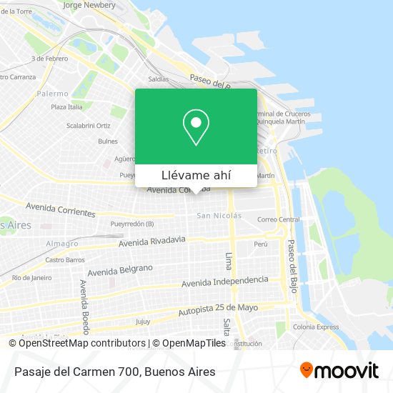 Mapa de Pasaje  del Carmen 700