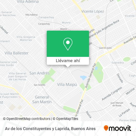 Mapa de Av de los Constituyentes y Laprida