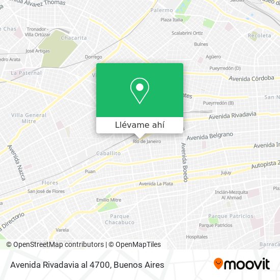 Mapa de Avenida Rivadavia al 4700