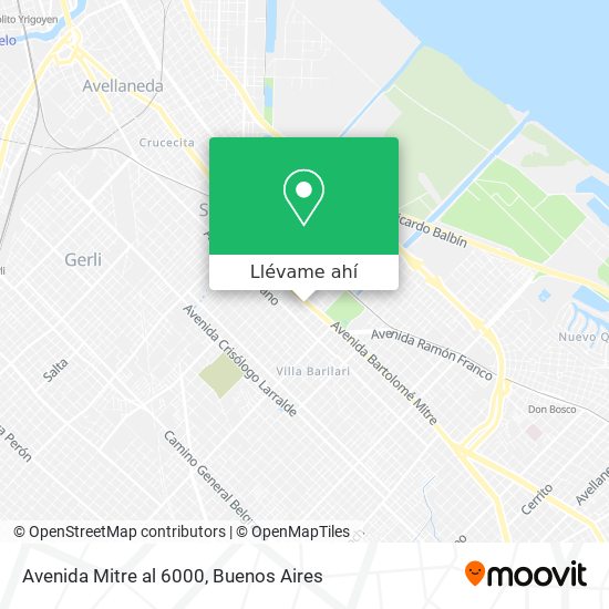 Mapa de Avenida Mitre al 6000