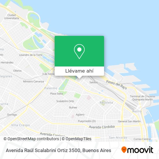 Mapa de Avenida Raúl Scalabrini Ortiz 3500