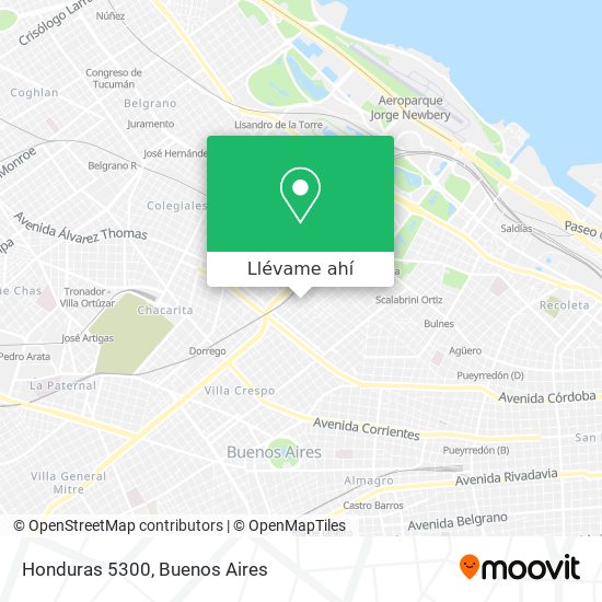 Cómo llegar a Honduras 5300 en Distrito Federal en Colectivo, Tren o Subte?