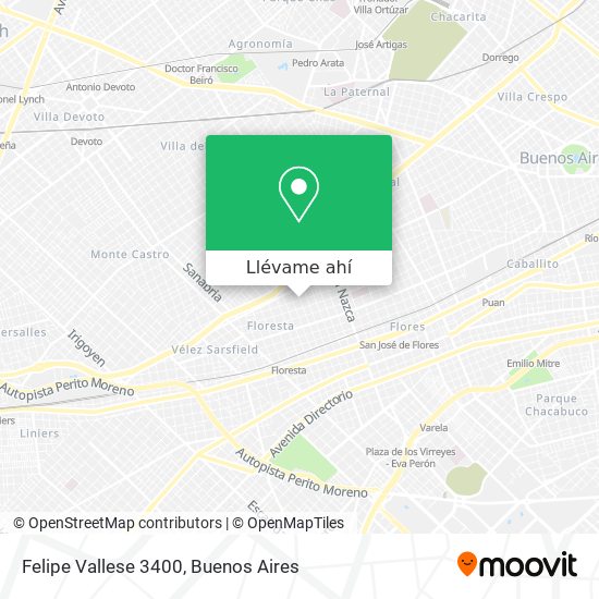 Mapa de Felipe Vallese 3400