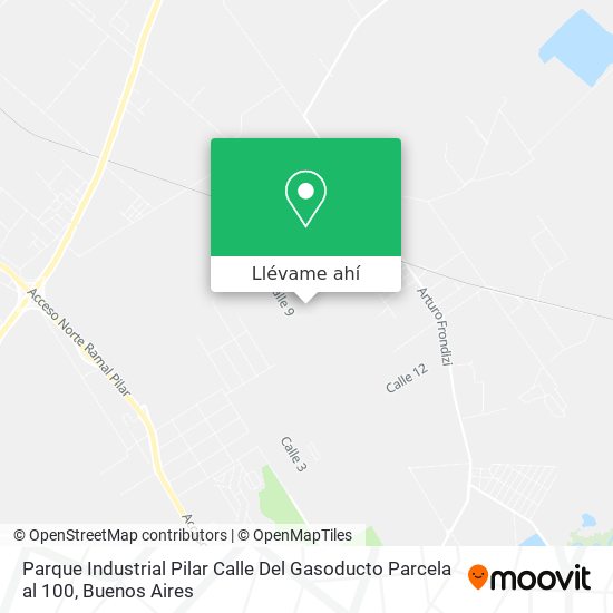 Mapa de Parque Industrial Pilar Calle Del Gasoducto Parcela al 100