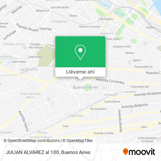 Mapa de JULIAN ALVAREZ al 100