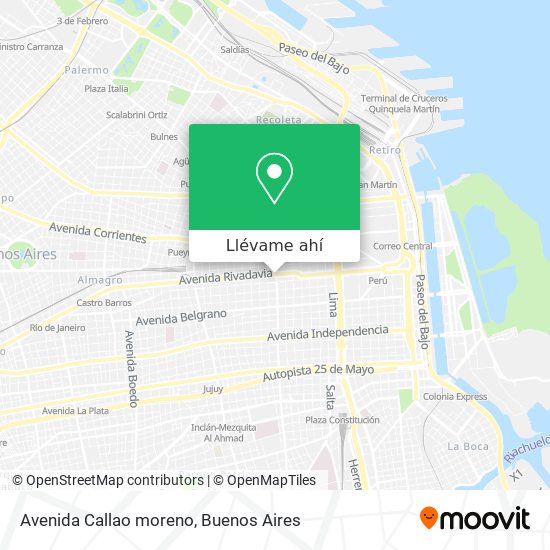 Mapa de Avenida Callao moreno