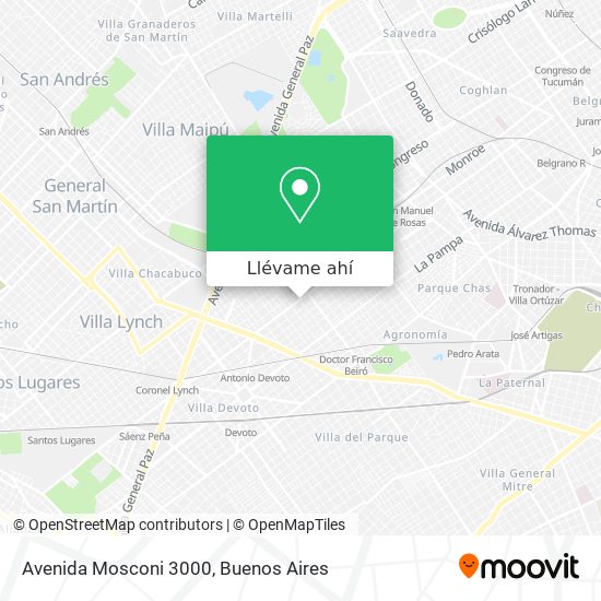 Mapa de Avenida Mosconi 3000