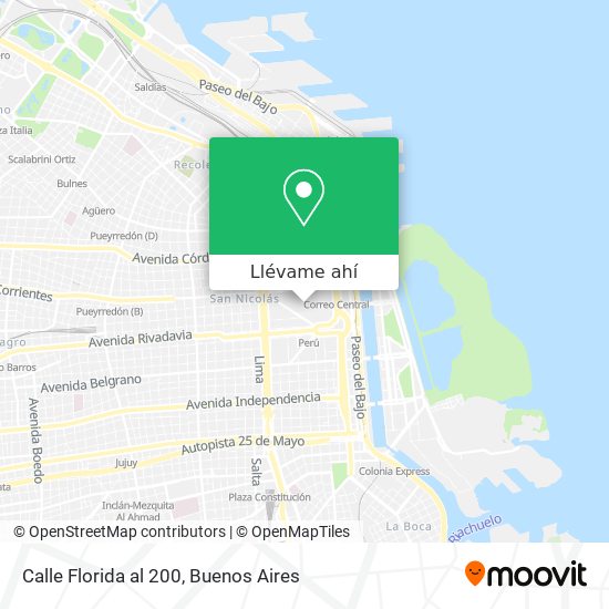 Mapa de Calle Florida al 200