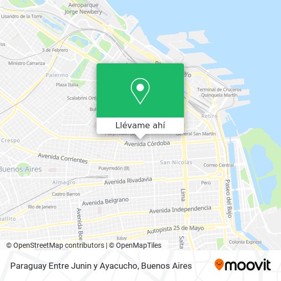 Mapa de Paraguay Entre Junin y Ayacucho