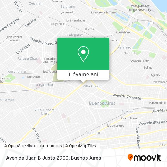 Mapa de Avenida Juan B  Justo 2900