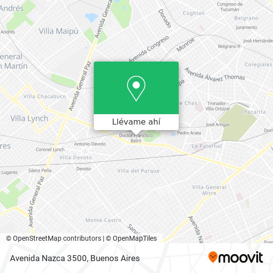 Mapa de Avenida Nazca 3500