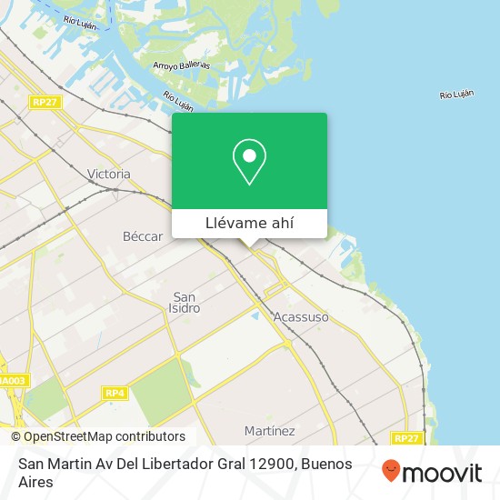 Mapa de San Martin  Av  Del Libertador Gral  12900