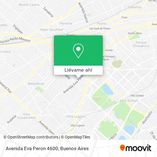 Mapa de Avenida Eva Peron 4600