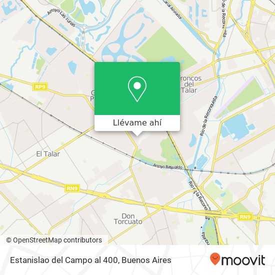 Mapa de Estanislao del Campo al 400