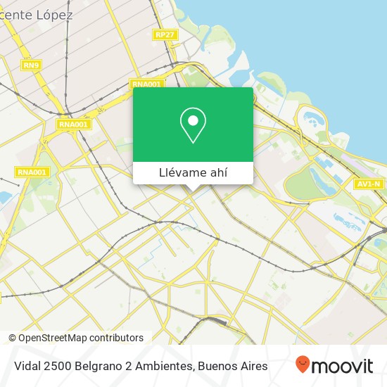 Mapa de Vidal 2500   Belgrano   2 Ambientes