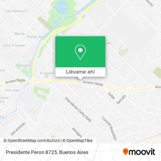 Mapa de Presidente Peron 8725