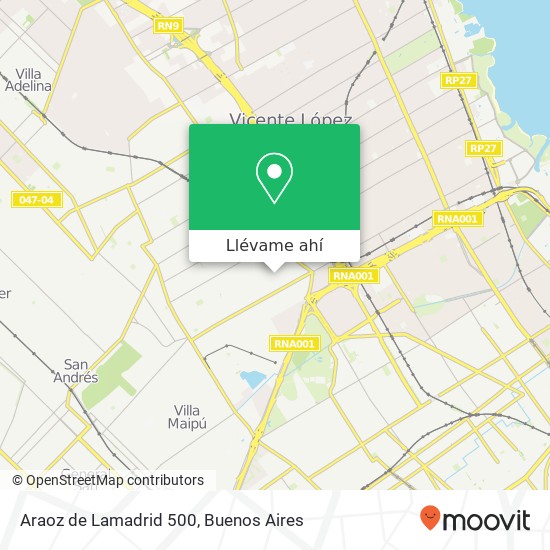 Mapa de Araoz de Lamadrid 500