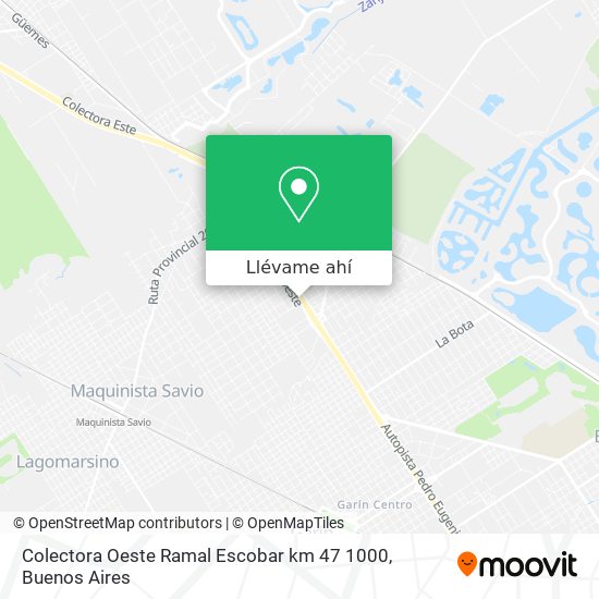 Mapa de Colectora Oeste Ramal Escobar km 47 1000