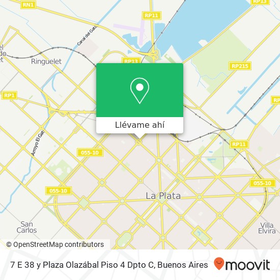 Mapa de 7 E  38 y Plaza Olazábal Piso 4 Dpto C