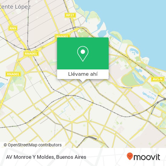 Mapa de AV  Monroe Y Moldes