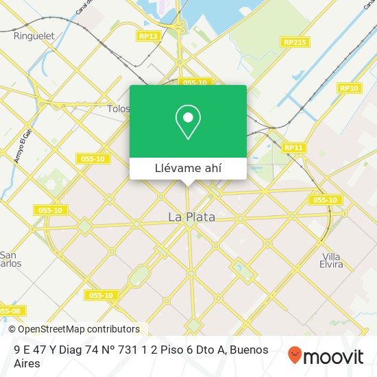 Mapa de 9 E  47 Y Diag 74 Nº 731 1 2  Piso 6 Dto A