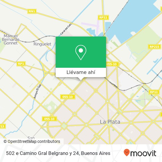 Mapa de 502 e  Camino Gral Belgrano y 24