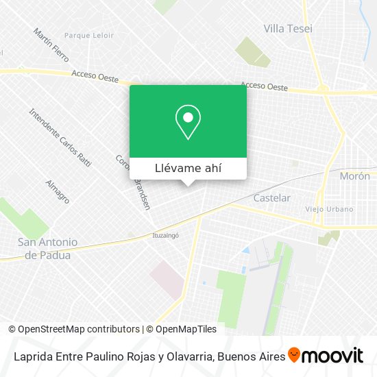Mapa de Laprida Entre Paulino Rojas y Olavarria