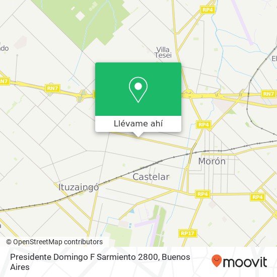 Mapa de Presidente Domingo F Sarmiento 2800