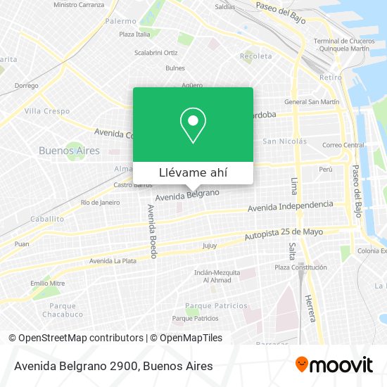 Mapa de Avenida Belgrano 2900