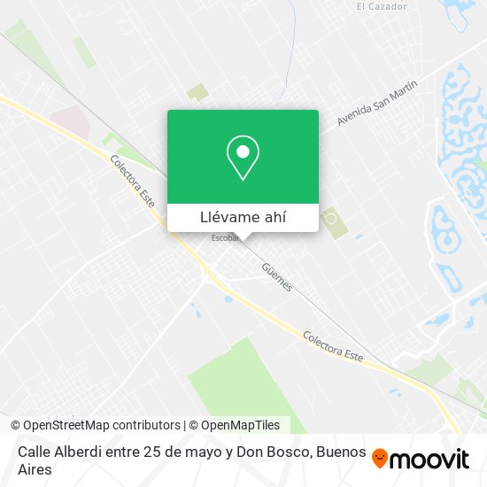 Mapa de Calle Alberdi entre 25 de mayo y Don Bosco