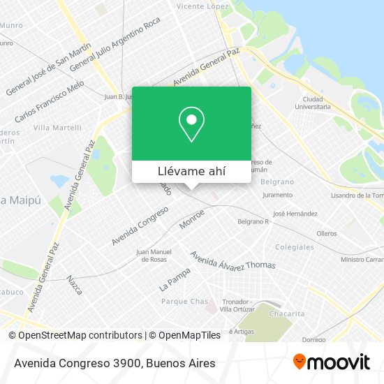 Mapa de Avenida Congreso 3900