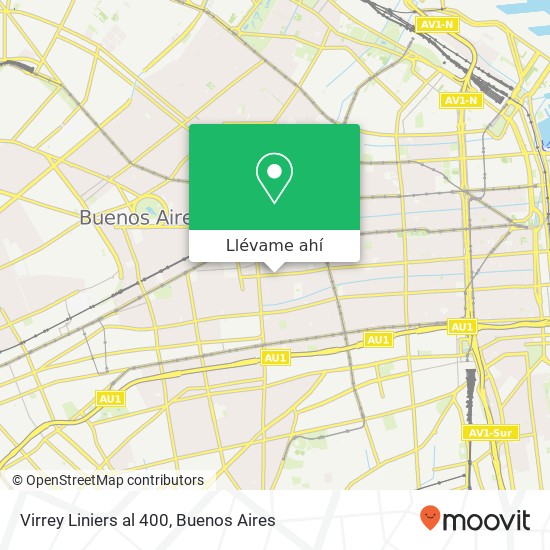Mapa de Virrey Liniers al 400
