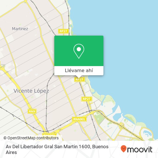 Mapa de Av  Del Libertador Gral  San Martin 1600