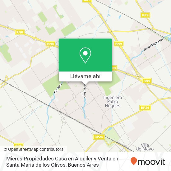 Mapa de Mieres Propiedades   Casa en Alquiler y Venta en Santa María de los Olivos