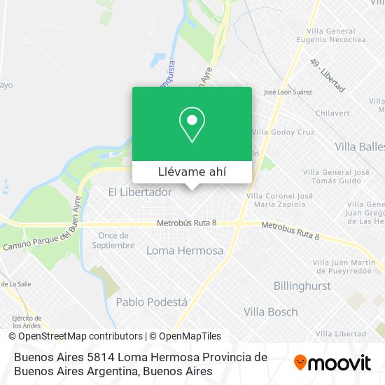 Mapa de Buenos Aires 5814  Loma Hermosa  Provincia de Buenos Aires  Argentina